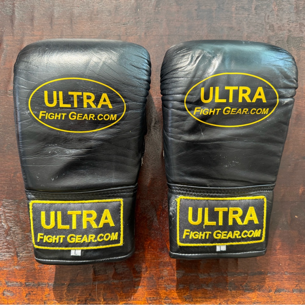 Ultra Fight Gear Black Boxing Bag Gloves